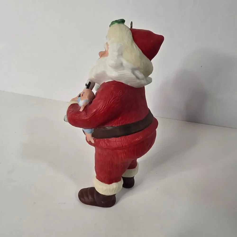 Vintage 1986 Hallmark Jolly St Nick Porcelain Santa Ornament